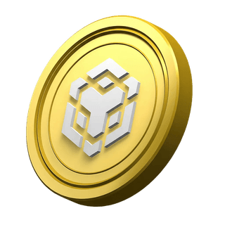 Decorative Binance BNB coin within the statistics section of the Agos Bitline platform
